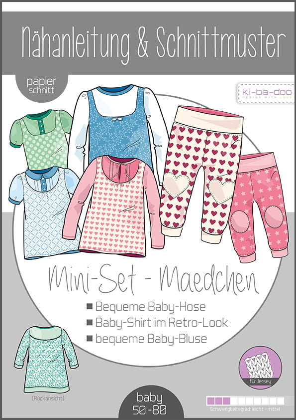 Papierschnittmuster Kibadoo Baby Set Girl Gr. 50-80