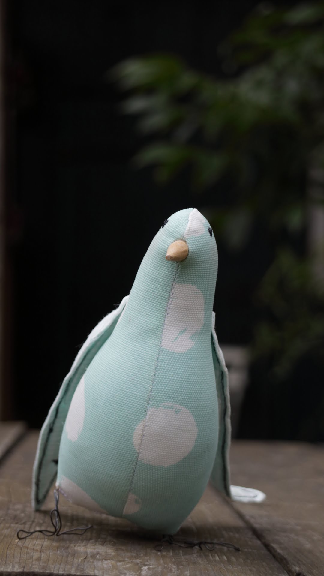 Stoffvogel (mint Kreise) für den Garten
