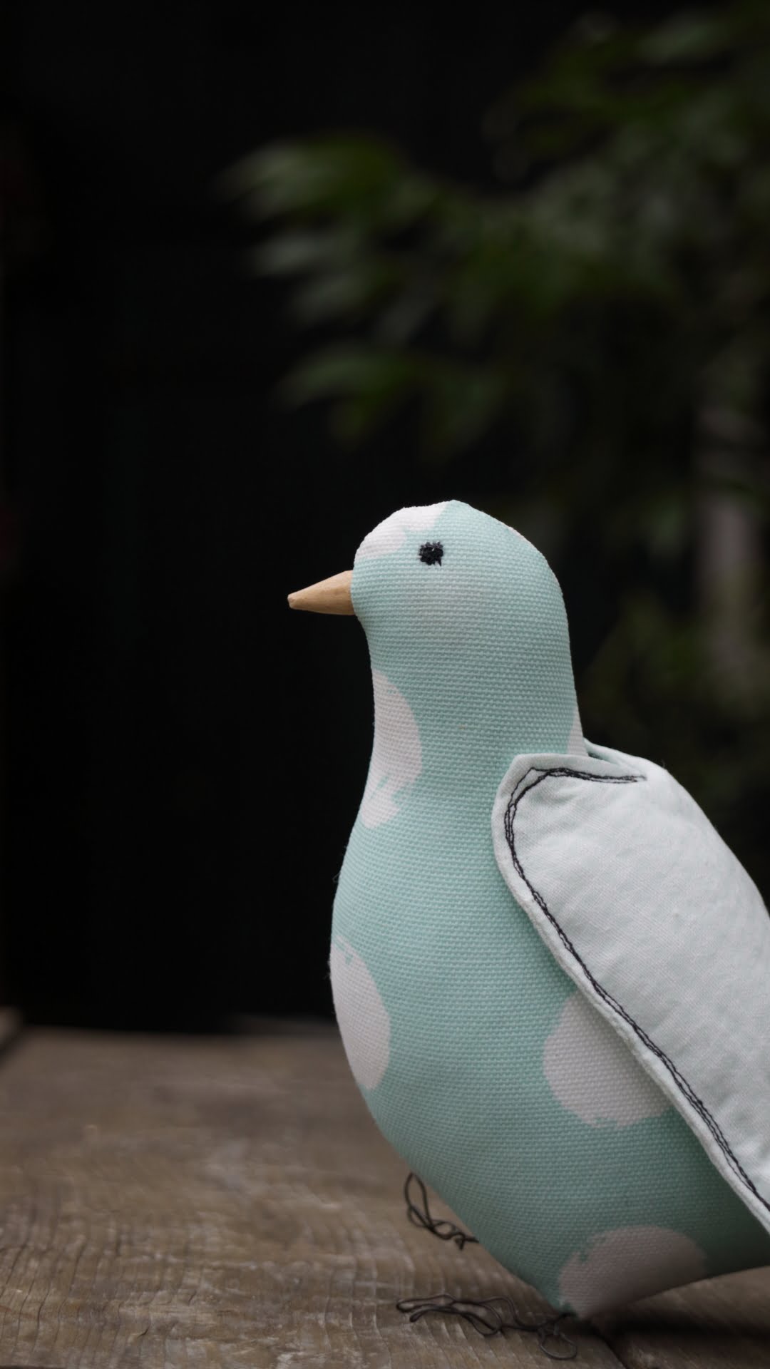 Stoffvogel (mint Kreise) für den Garten