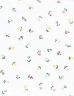 Druckstoff 001051033 mit Streublümchen in lila, blau, pink, gelb von Westfalenstoffe