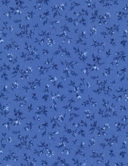 Druckstoff 010505110 Delft blau mit dunkelblauen Streublümchen von Westfalenstoffe