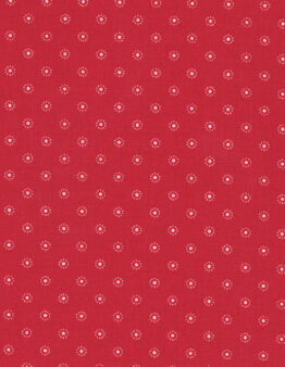 Druckstoff 010506265 Rosenborg rot mit weissen Blumen von Westfalenstoffe