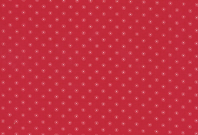 Druckstoff 010506265 Rosenborg rot mit weissen Blumen von Westfalenstoffe