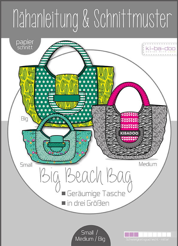 Papierschnittmuster Kibadoo big beach bag Tasche