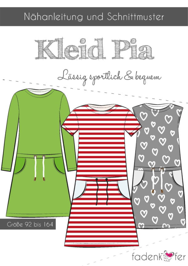 Papierschnittmuster Fadenkäfer Pia Kinder Kleid