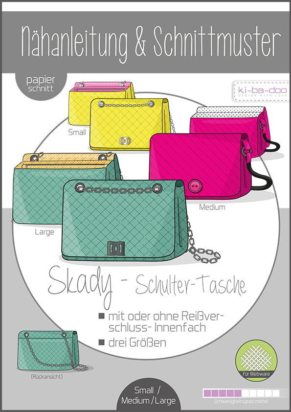 Papierschnittmuster Kibadoo Tasche Skady