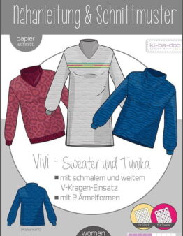 Papierschnittmuster Kibadoo Sweater Vivi Damen Gr. 32-48