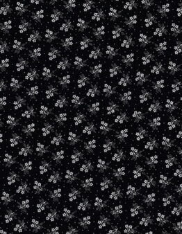Druckstoff 010507234 - Black and White Streublümchen ( schwarz/ weiss ) von Westfalenstoffe