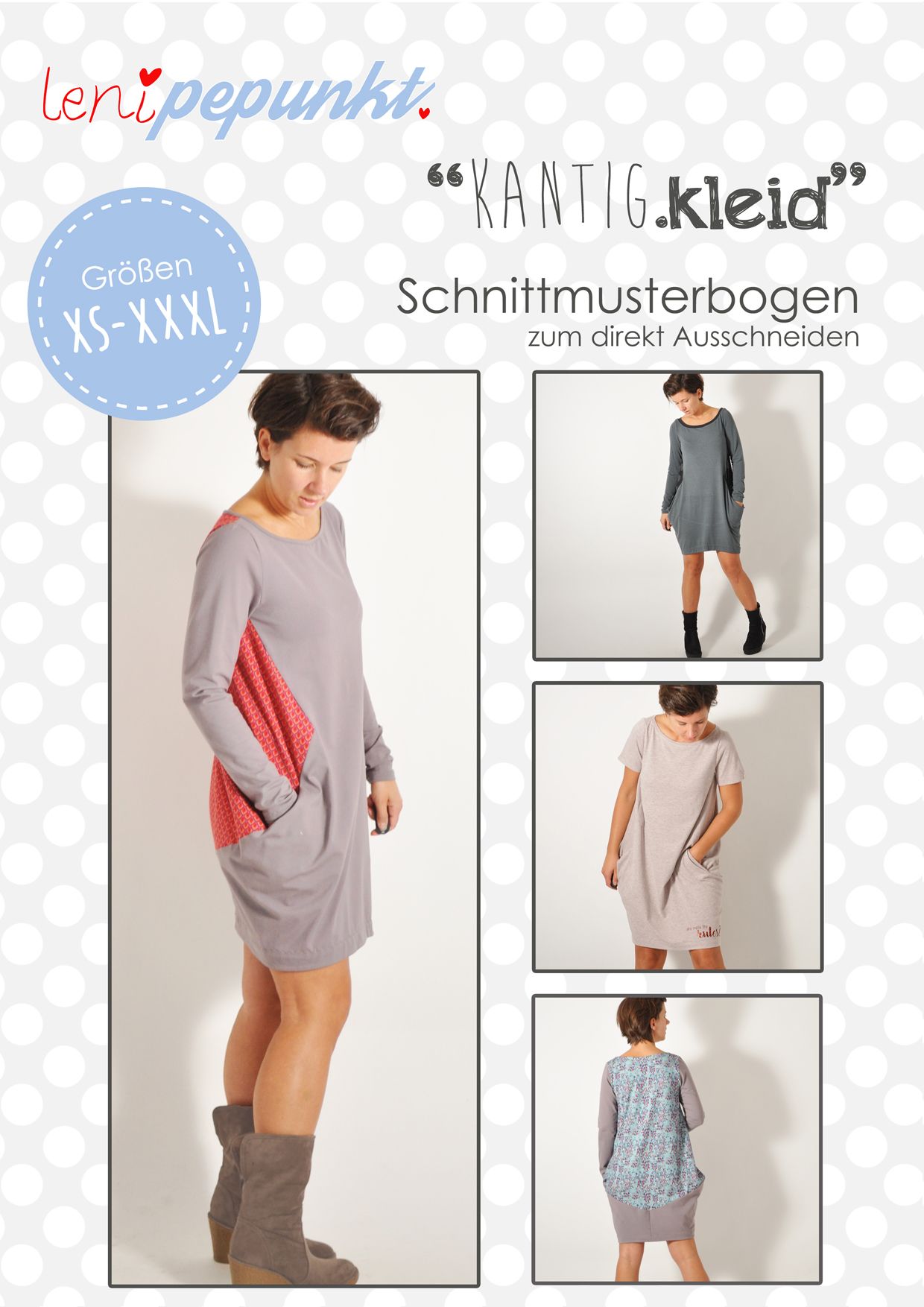 Papierschnittmuster KANTIG.kleid von LeniPepunkt