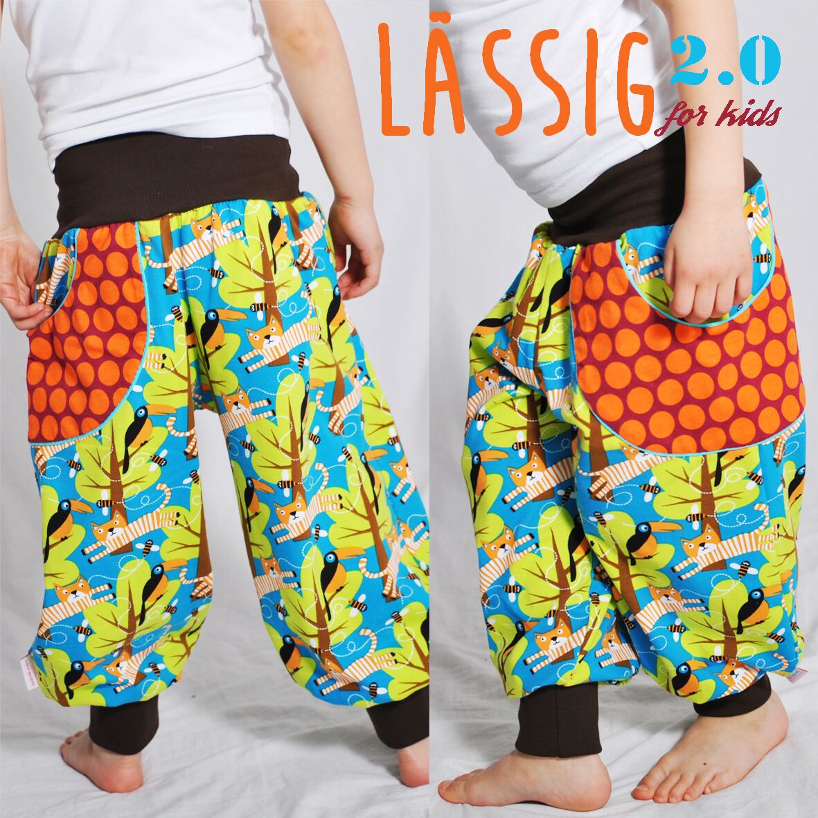 Papierschnittmuster Spielhose „LÄSSIG 2.0“ von LeniPepunkt