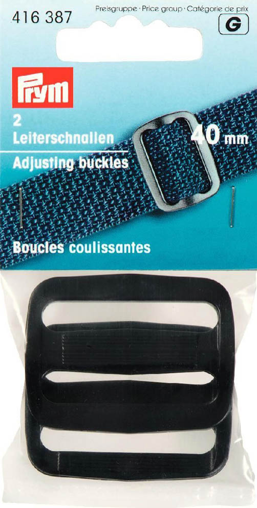 Leiterschnalle Prym (416387) 40mm schwarz