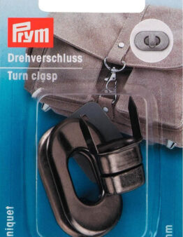 Drehverschluss für Taschen, silberfarbig 35 x 20mm (417883)