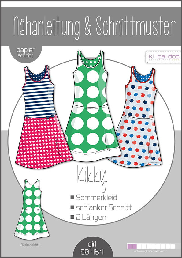 Papierschnittmuster Kibadoo Sommerkleid Kikky Gr 80 - 164