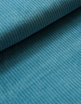 Unistoff Bio-Cordnicky beach house blue von Stoffonkel
