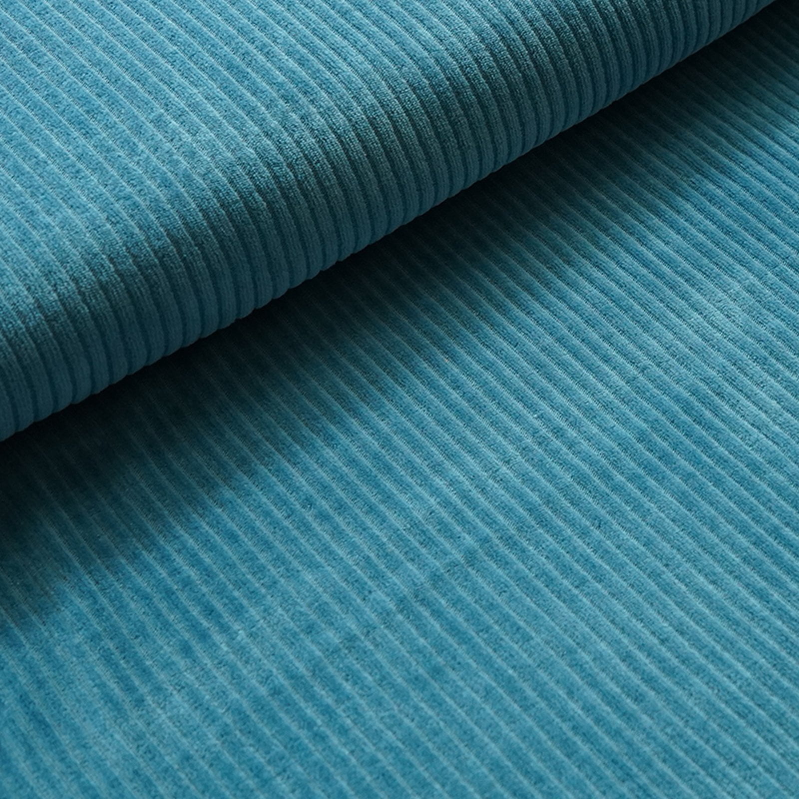 Unistoff Bio-Cordnicky beach house blue von Stoffonkel
