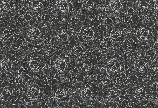 Druckstoff 010507084 La vie en rose in schwarz/weiss von Westfalenstoffe
