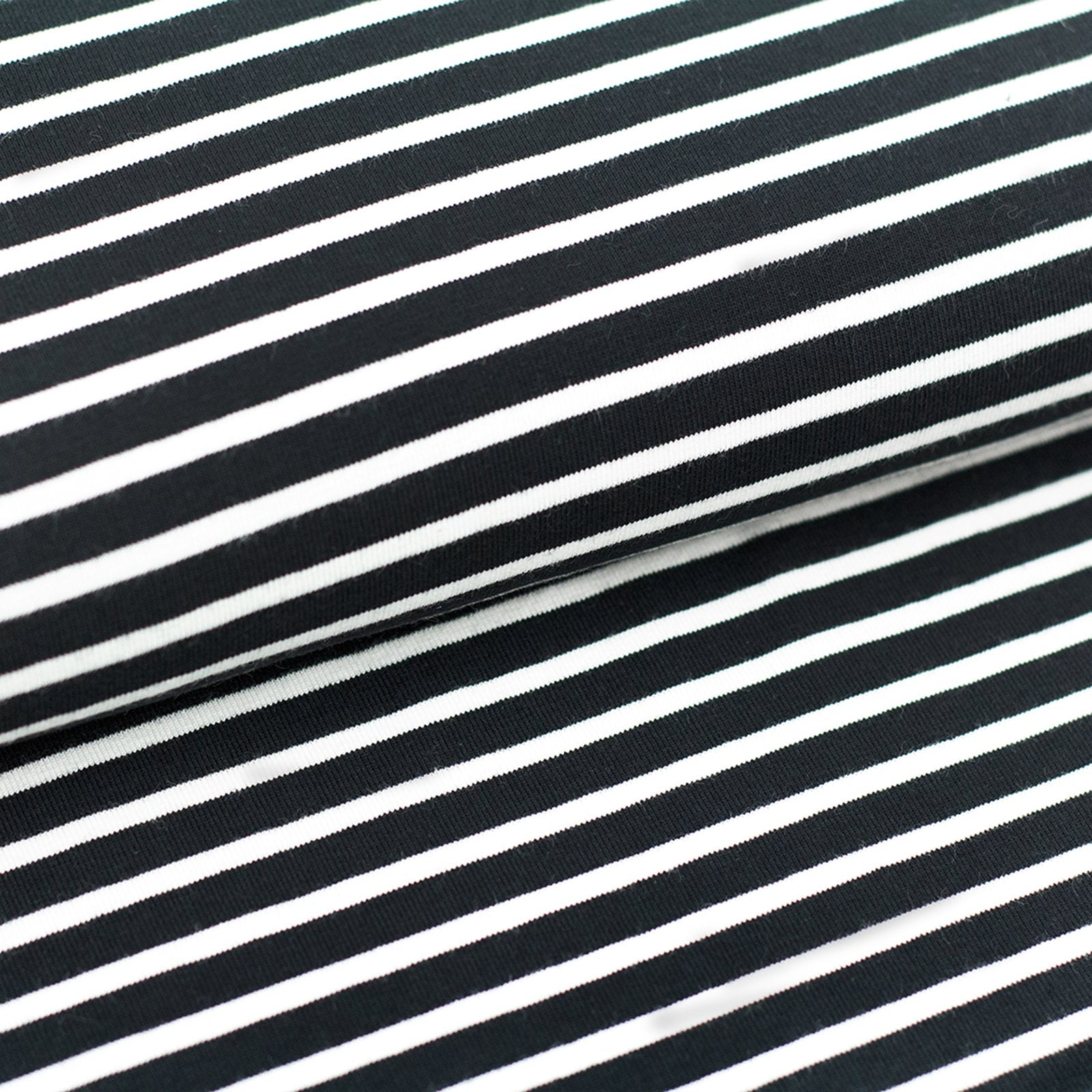 Biojersey Streifen (schwarz/weiss) von Stoffonkel