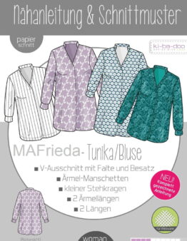 Papierschnittmuster Kibadoo Bluse Mafrieda Gr. 32 - 58