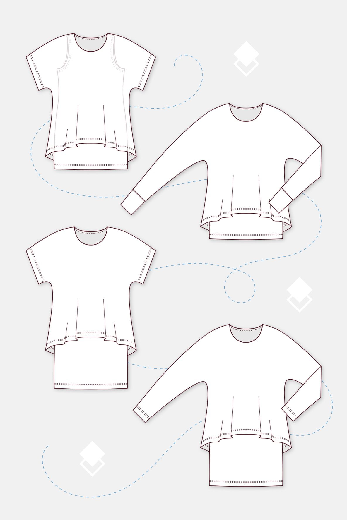 Schnittmuster Layla Lagenshirt by pattydoo
