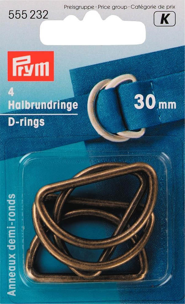 Halbrundringe Prym (555232) 30mm altmessing