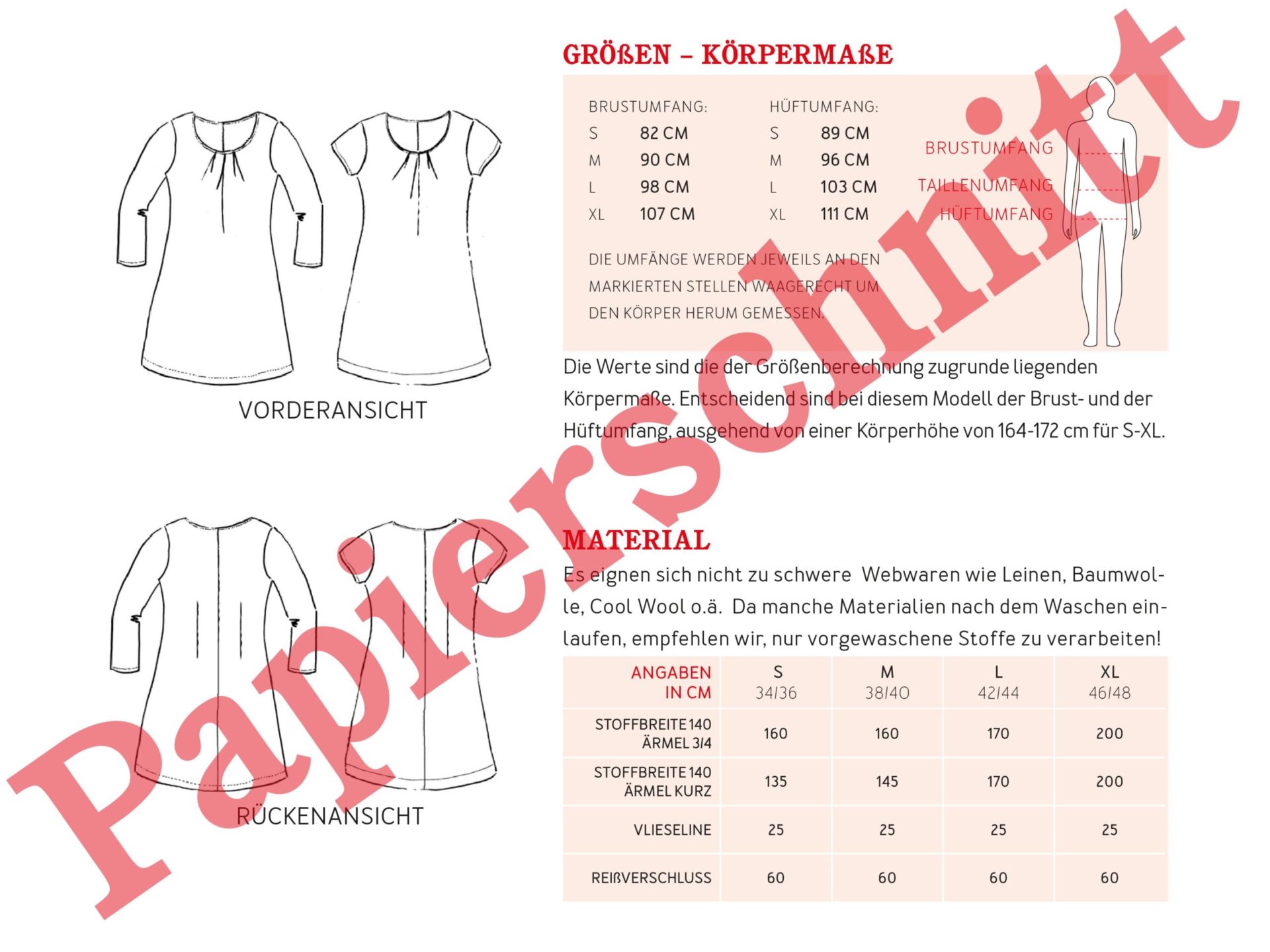 Papierschnittmuster von Studio Schnittreif " Frau Ameland "