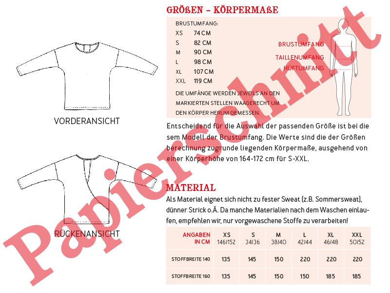 Papierschnittmuster von Studio Schnittreif " Frau Vega "