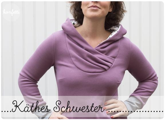 Papierschnittmuster Konfetti Damenpullover "Käthes Schwester"