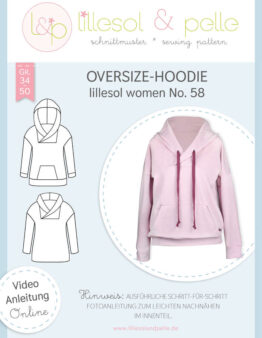 Papierschnittmuster lillesol women No.58 Oversize-Hoodie *mit Video-Nähanleitung* ✂✂✂