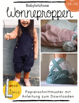 Papierschnittmuster Wonneproppen Babylatzhose von Lotte & Ludwig Gr. 50 - 110