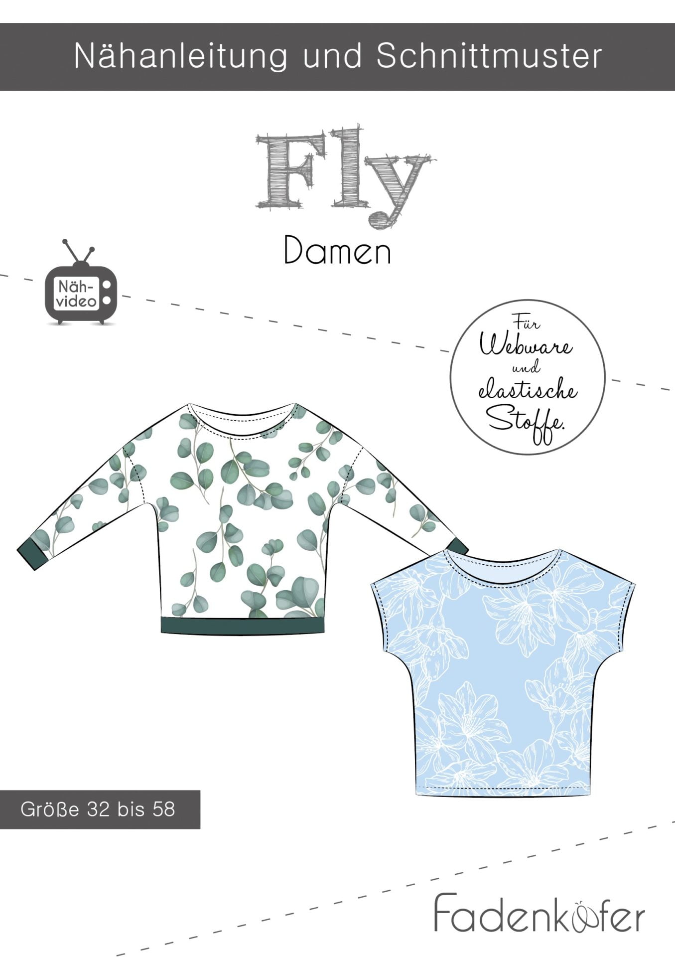 Papierschnittmuster Fadenkäfer Fly Damen