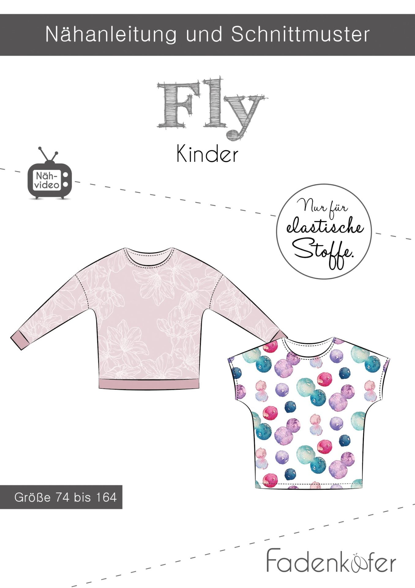 Papierschnittmuster Fadenkäfer Fly Kinder