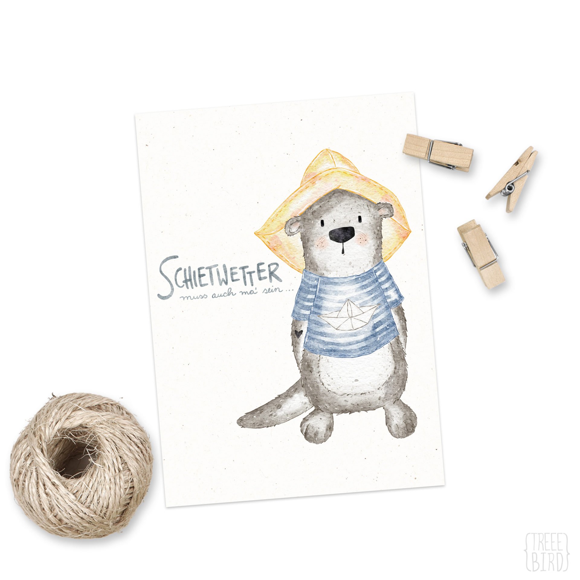 Postkarte Motiv Regenotter