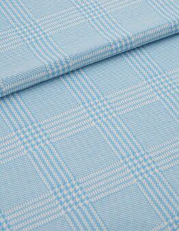 Jacquard Glen Check lichtblau von Stoffonkel