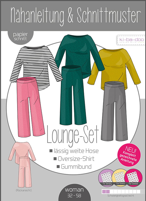 Papierschnittmuster Kibadoo Lounge Set Damen Gr. 32-58