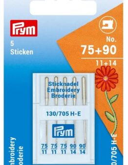 Prym Nähmaschinennadeln Sticken (154935) 130/705 75-90