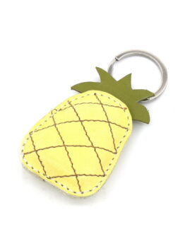 Schlüsselanhänger Ananas aus Leder
