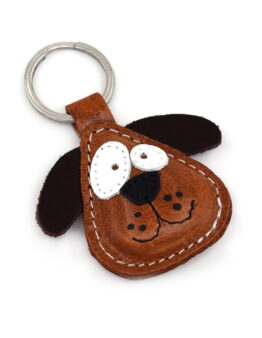 Schlüsselanhänger Hund aus Leder