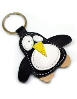 Schlüsselanhänger Pinguin aus Leder