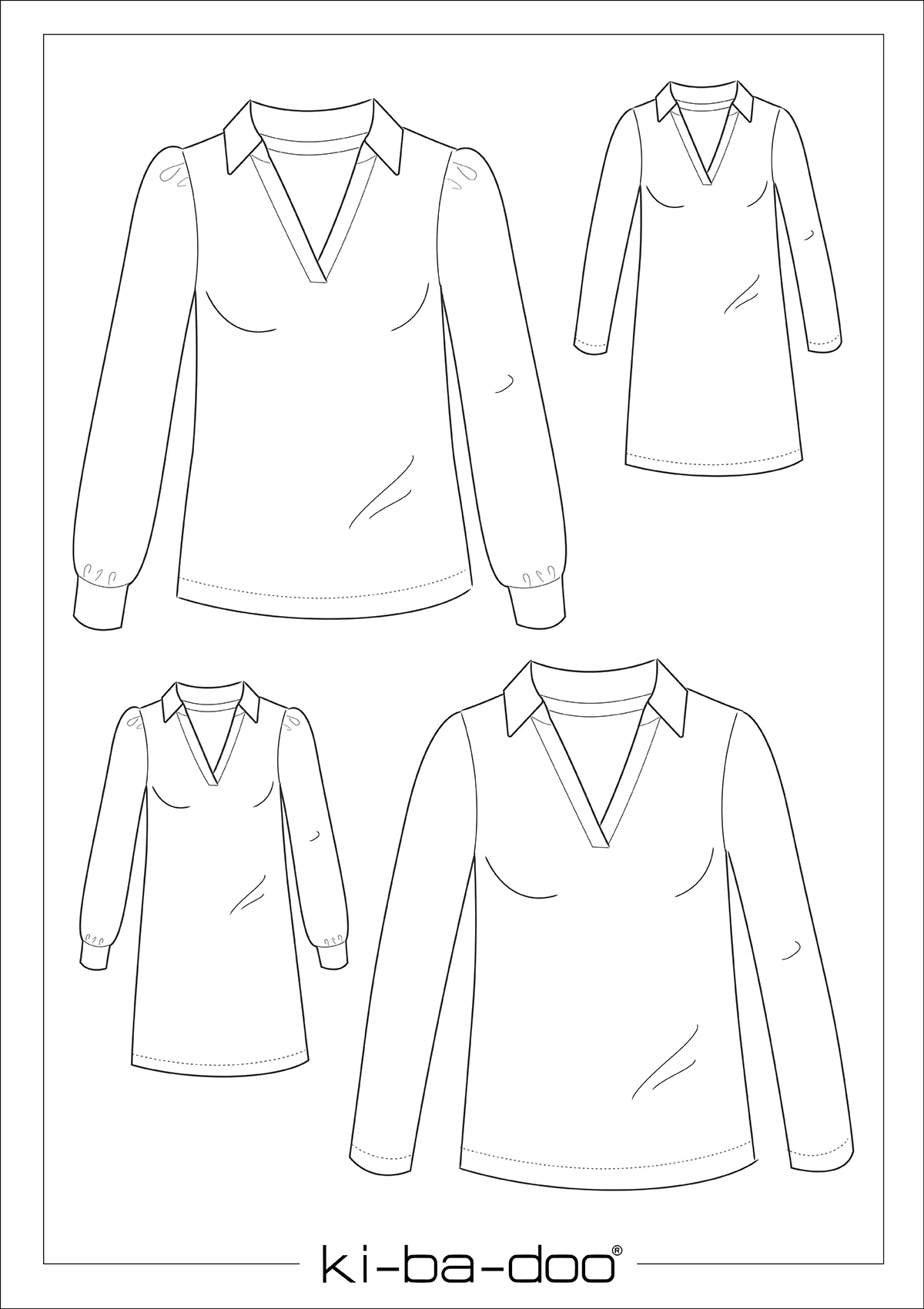 PAPIERSCHNITT POLO-KLEID/SHIRT EMMA DAMEN | GRÖSSE 32-58