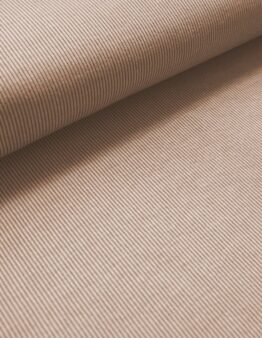 Jacquard Rippenmuster macadamia von Stoffonkel