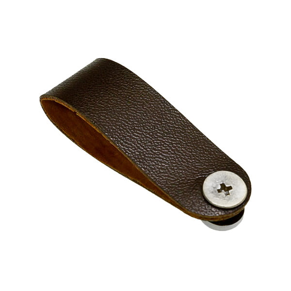 Knicklabel mit Schraube Wildlederimitat hand made braun