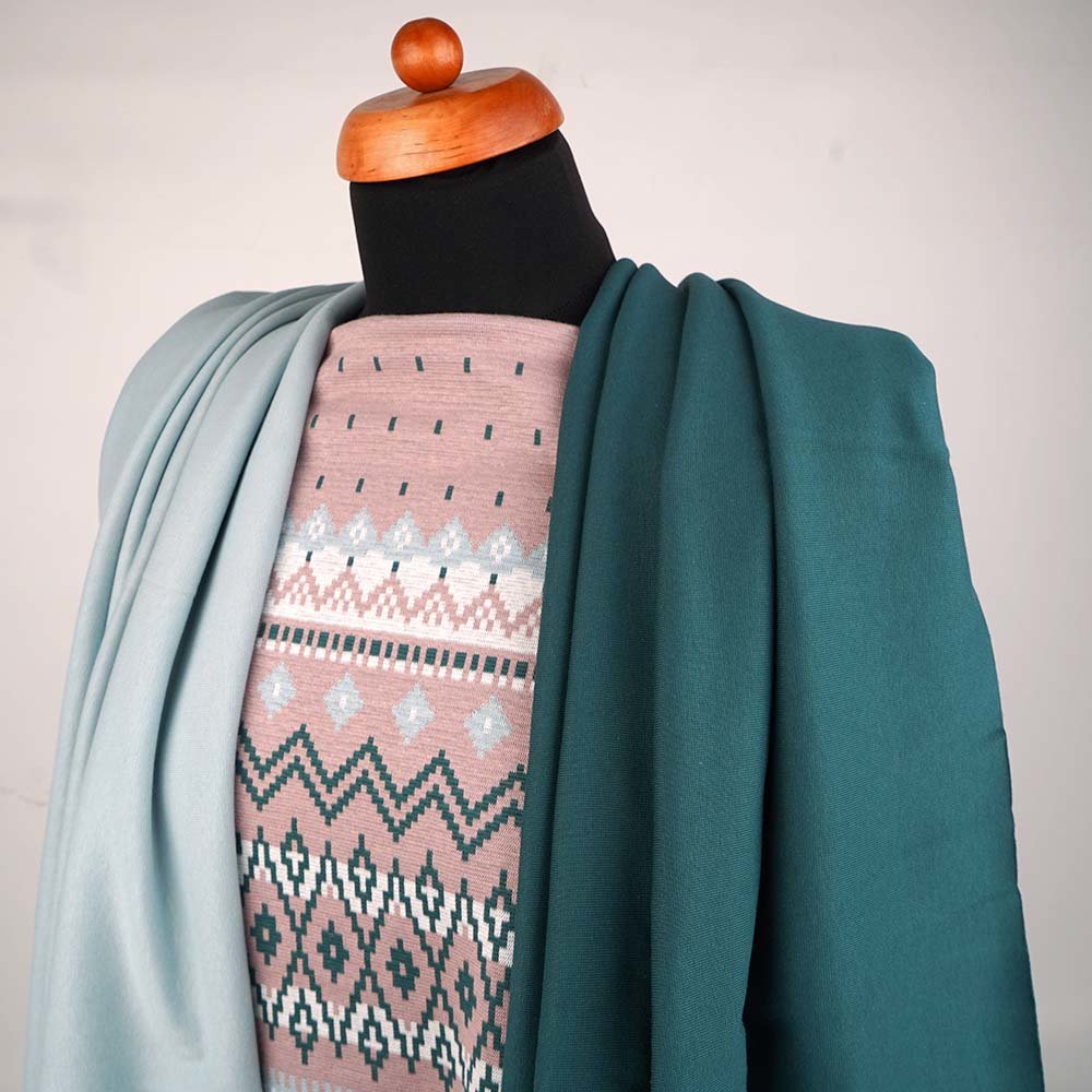 Bio-Jacquard Cosy Winter pastell von Stoffonkel Panel 77cm x 150cm