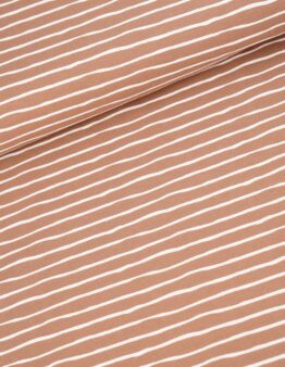 Biojersey Good Vibes - taupe von Stoffonkel
