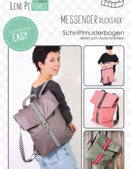 Papierschnittmuster # 139 Messenger. Rucksack von LeniPepunkt