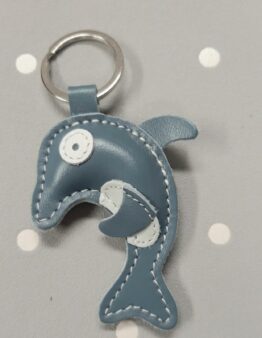 Schlüsselanhänger Delfin aus Leder