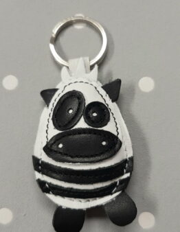 Schlüsselanhänger Zebra aus Leder