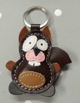 Schlüsselanhänger Eichhörnchen aus Leder