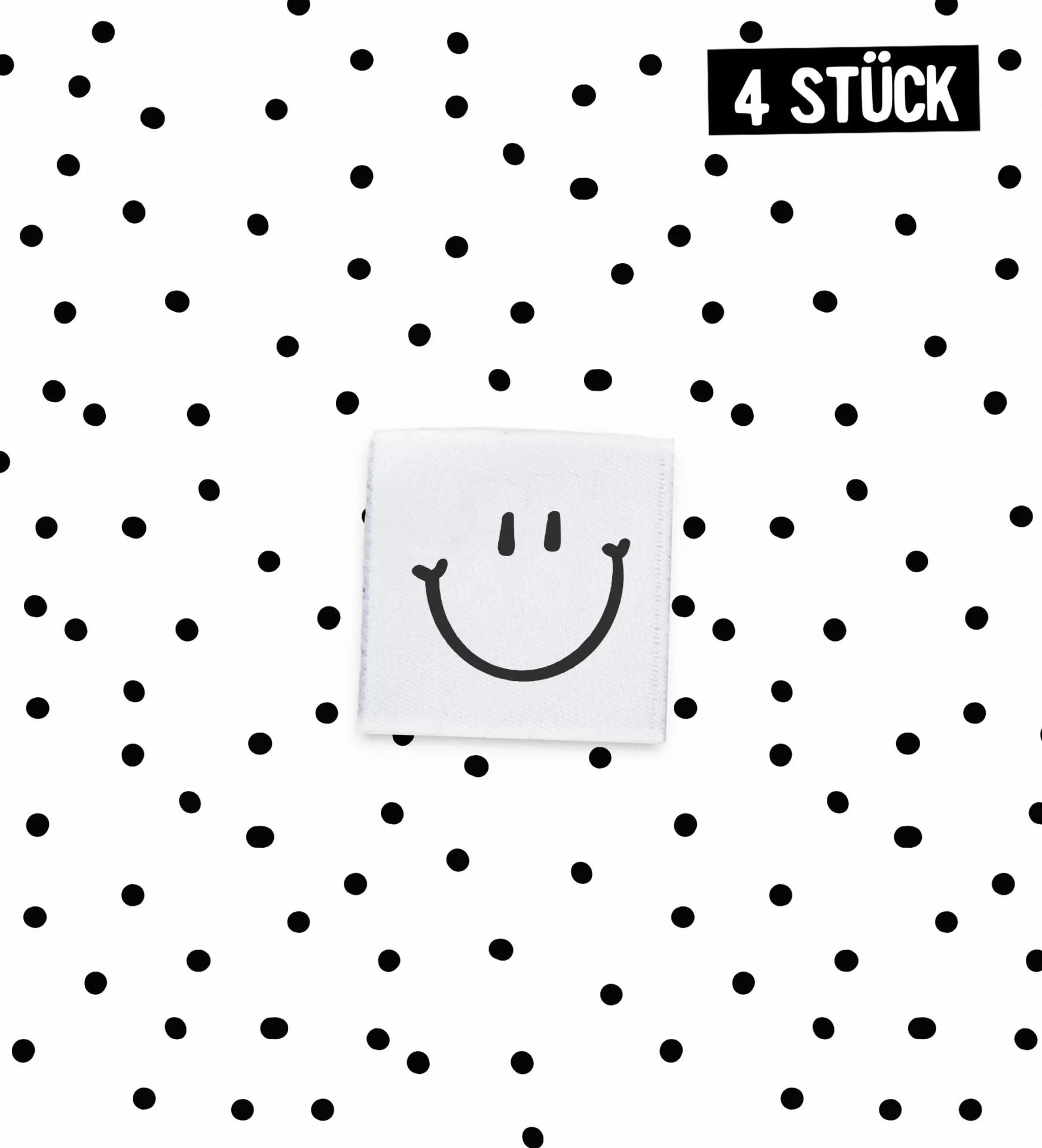 Mini Weblabel *Smile* 4 Stück