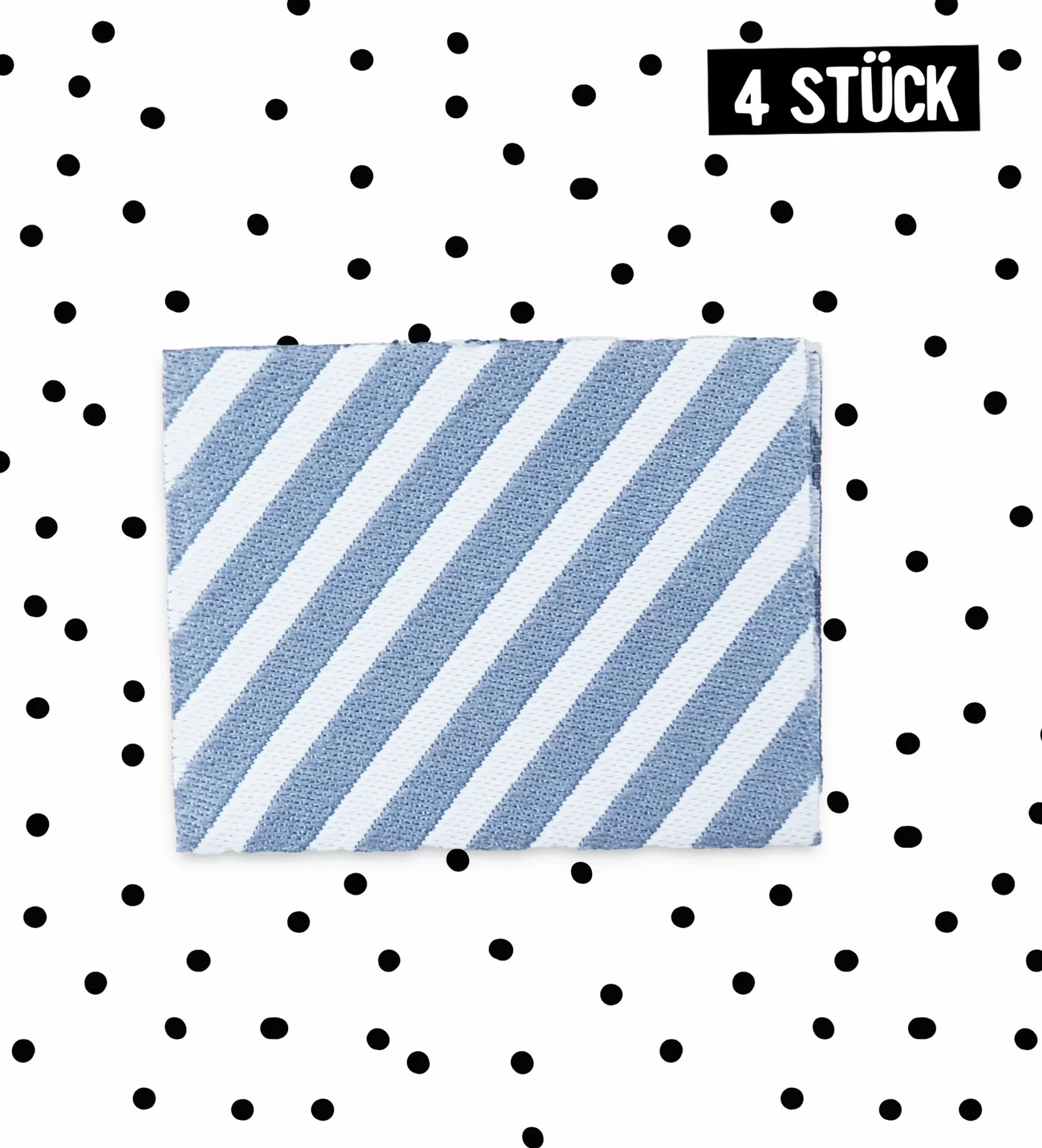 Klapp-Weblabel Stripes *graublau* 4 Stück