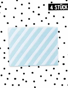Klapp-Weblabel Stripes *hellblau* 4 Stück
